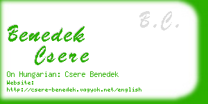 benedek csere business card